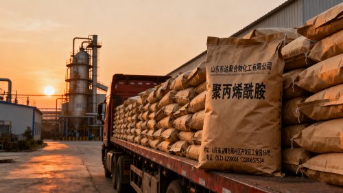 工业用聚丙烯酰胺悬浮剂产品装车准备