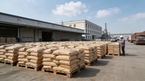 装车完成的PAM聚丙烯酰胺货物