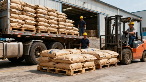 聚丙烯酰胺PAM工厂装车现场