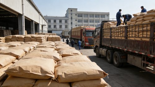 PAM在石油开采中的作用工厂厂区产品装车现场实拍