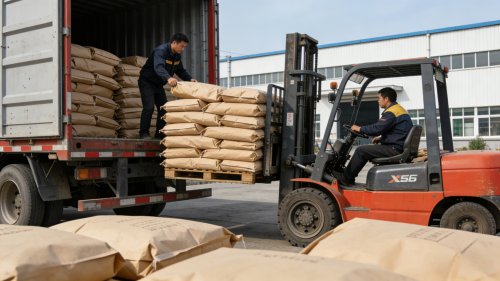 工厂厂区PAM产品装车现场