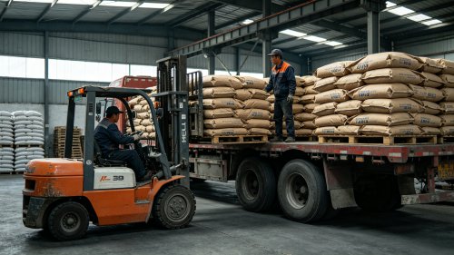 阴离子聚丙烯酰胺PAM白色粉末工厂厂区装车分子量1200至1800万用于铁矿铜矿尾矿沉淀絮凝